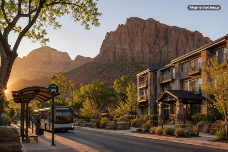 Where to Stay Near Zion National Park for the Earliest Shuttle Access