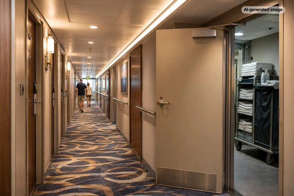 How to Avoid a Cruise Cabin Near Crew Service Doors