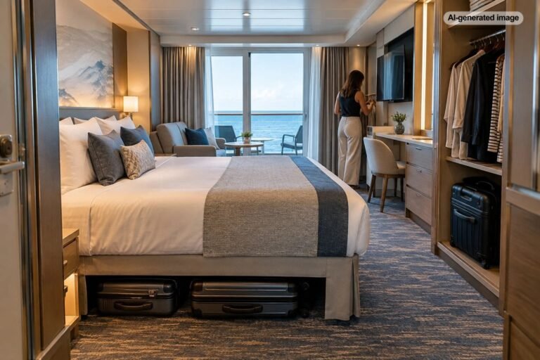 How to Store Suitcases in a Cruise Cabin After You Unpack