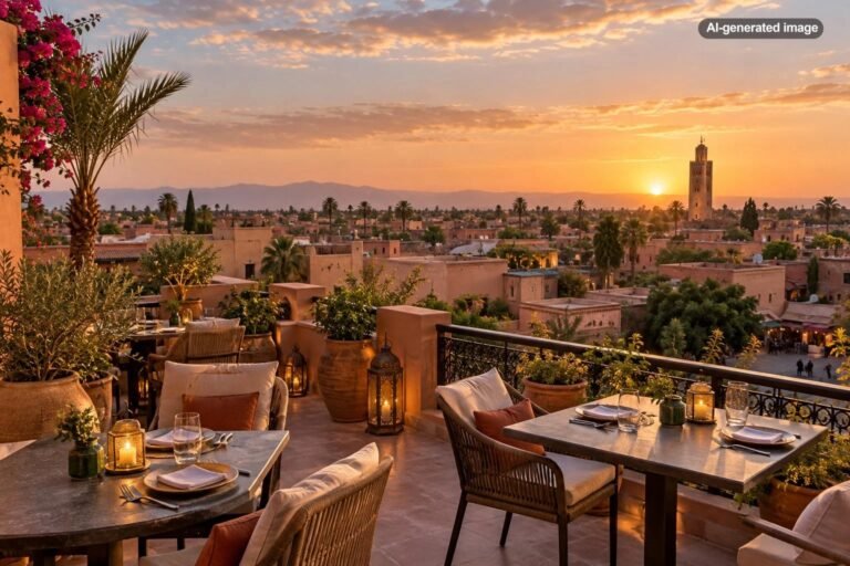 Where to Stay in Marrakech for Rooftop Dining Without Sleeping Beside the Busiest Souks